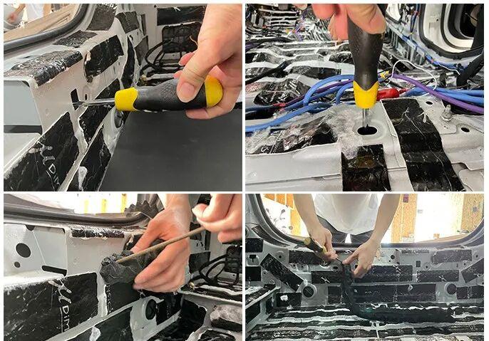 车身空腔记忆棉填充细节